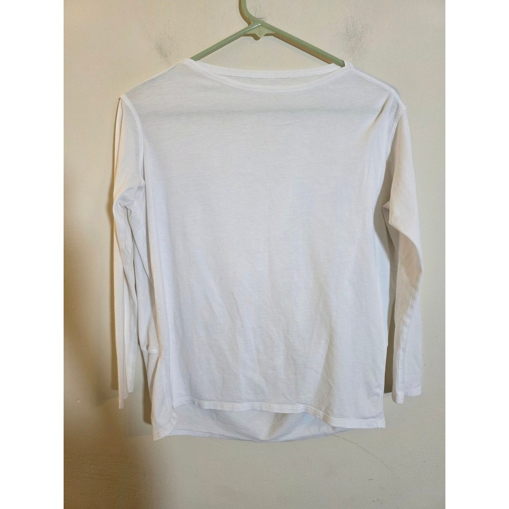 Lululemon White Back In Action Long Sleeve Athletic Top Size Small Athleisure